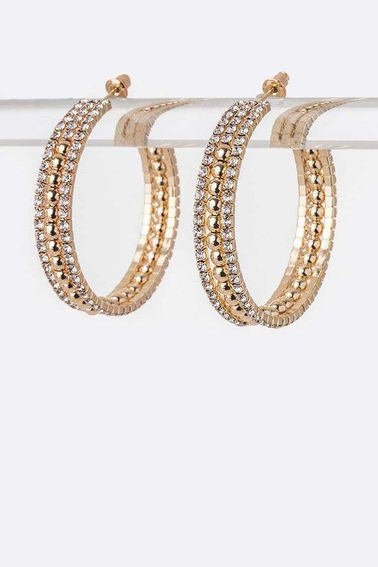 Rhinestone Hoop Earrings