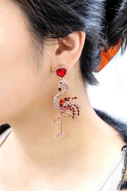 Pink Flamingo Drop Earrings Fashion Lux Shop