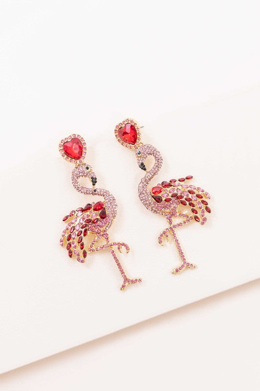 Pink Flamingo Drop Earrings Fashion Lux Shop