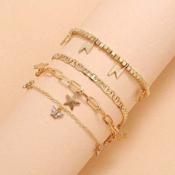 Butterfly Star Anklet Set Fashion Lux Shop