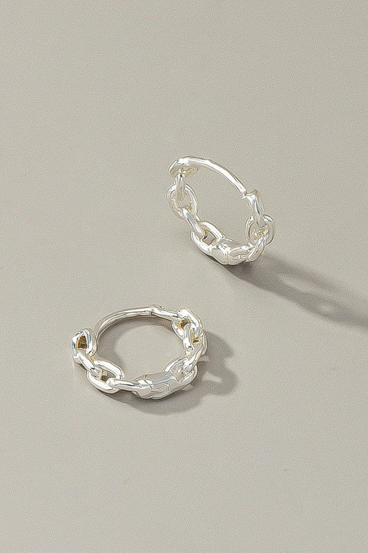 Chain style hoop earrings Fashion Lux Shop