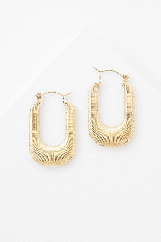 Gold Hoop Earrings Fashion Lux Shop