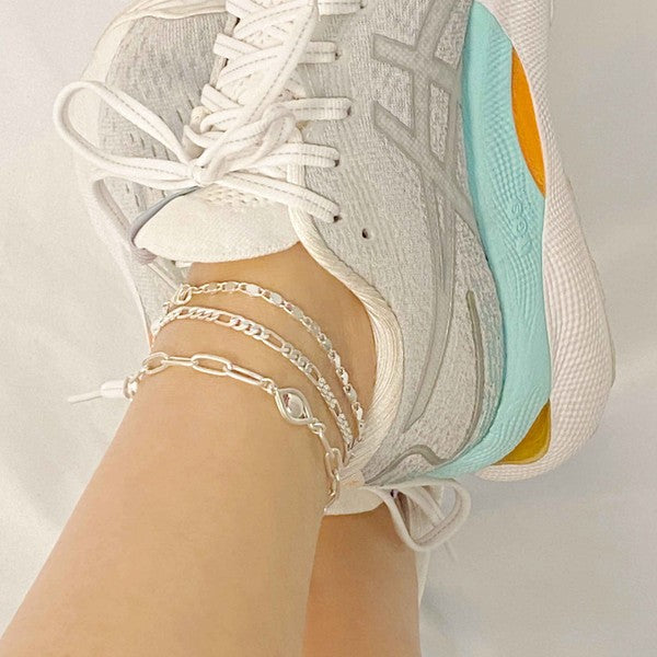 Chain Anklet, Set of 3 Fashion Lux Shop