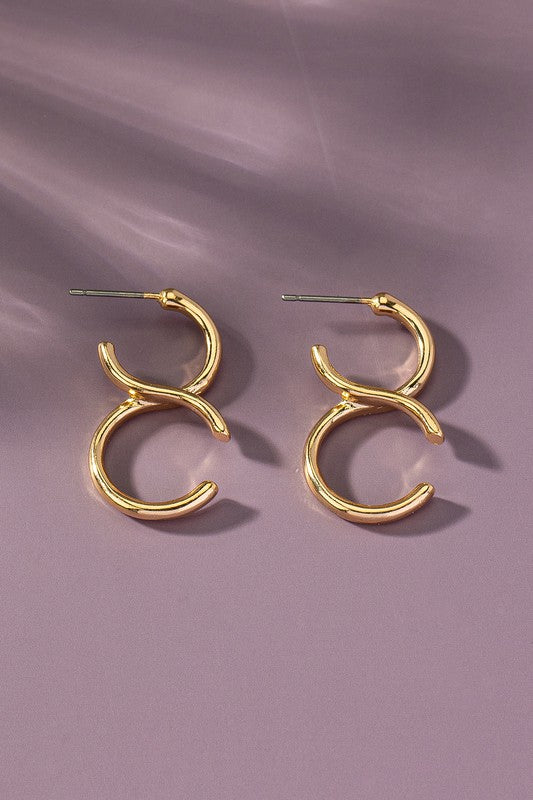 Double C hoop earrings Fashion Lux Shop