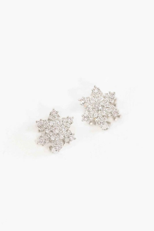 Snowflake Hoop Earrings Fashion Lux Shop