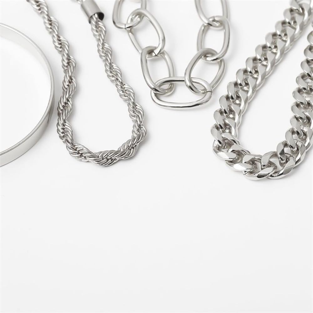 Chain Bracelets Gold Silver 4 bracelets Set Fashion Lux Shop