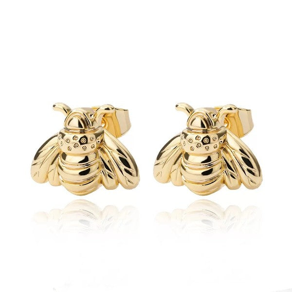 Bee Bumble Bee Stud Earrings Fashion Lux Shop