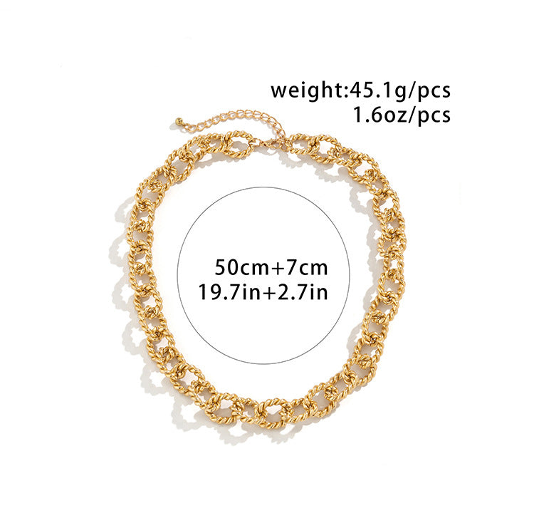 Twisted Necklace Fashion Lux Shop