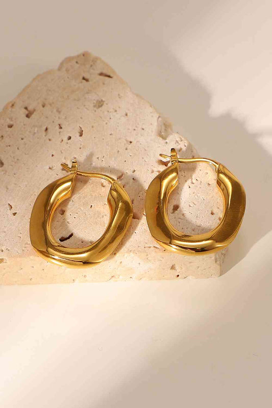 Oval Hoop Earrings Fashion Lux Shop