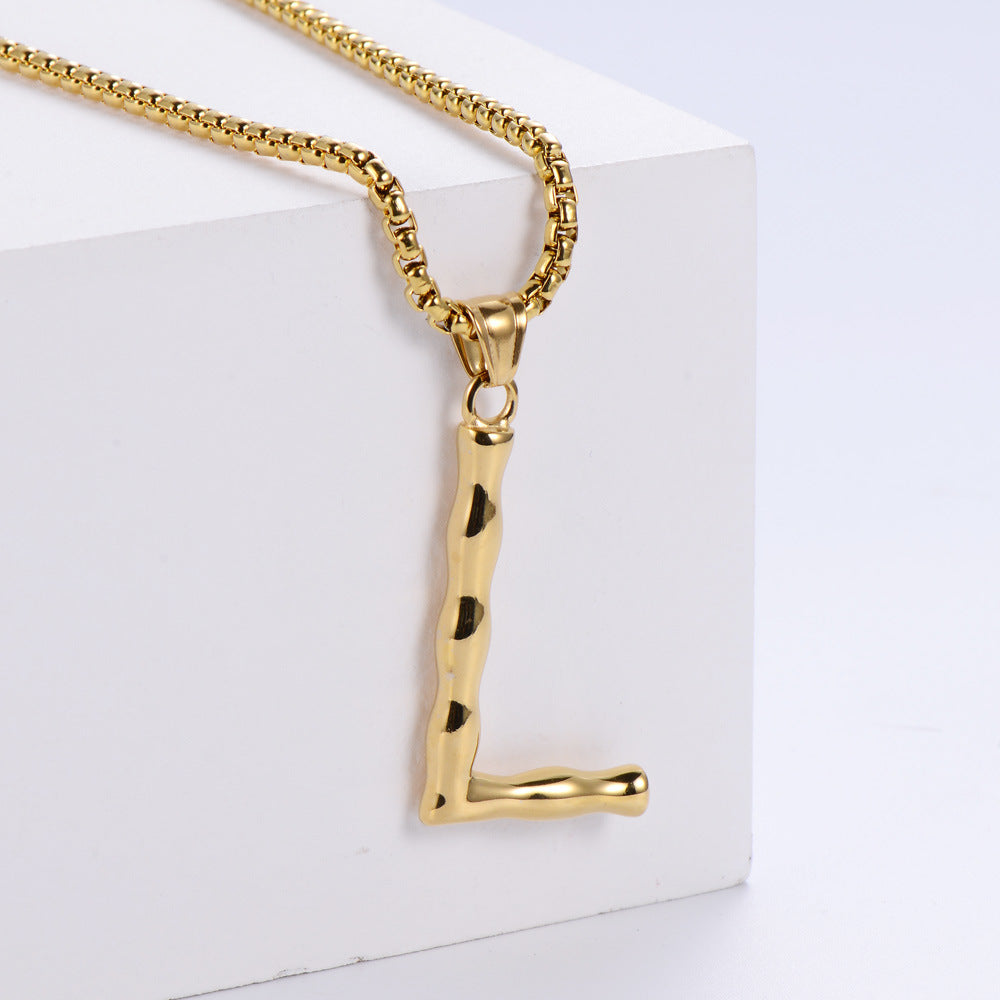 Hip-hop polished plating alphabet pendant Fashion Lux Shop