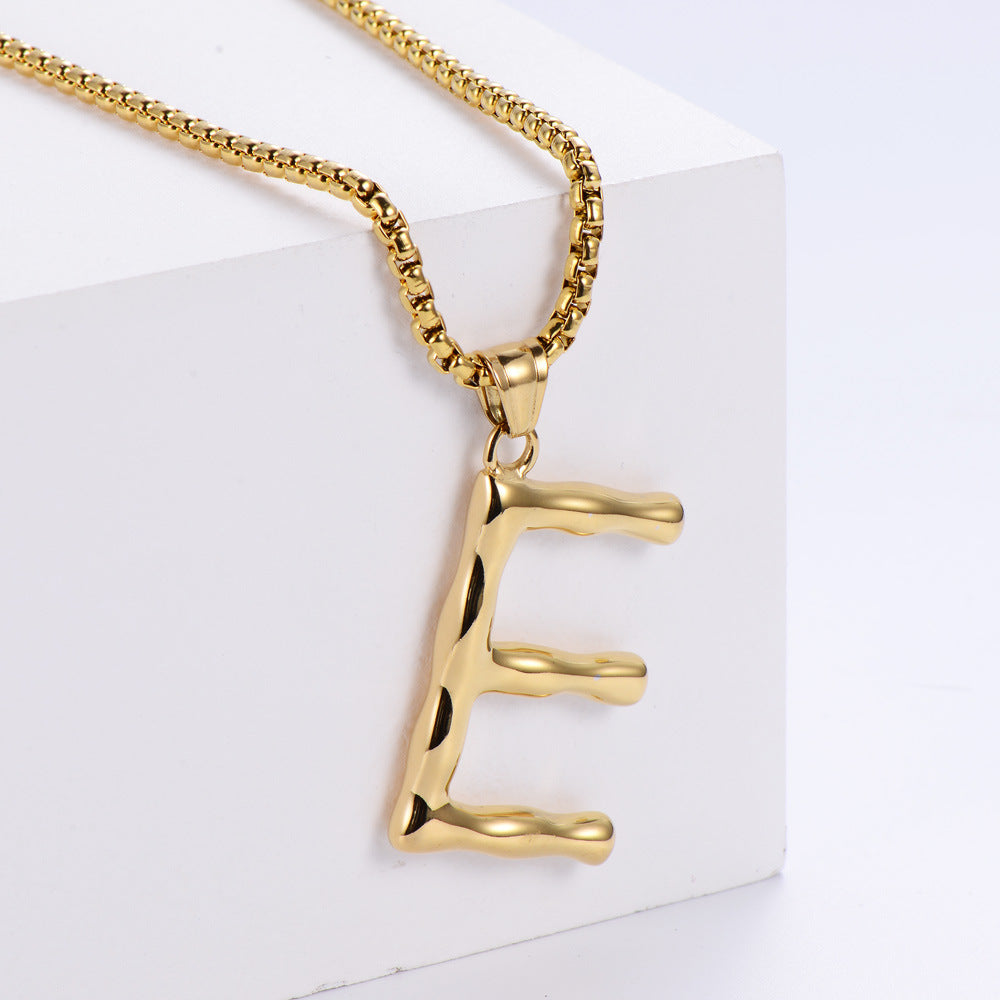 Hip-hop polished plating alphabet pendant Fashion Lux Shop