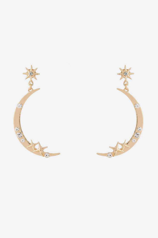 Star and Moon Alloy Earrings Fashion Lux Shop