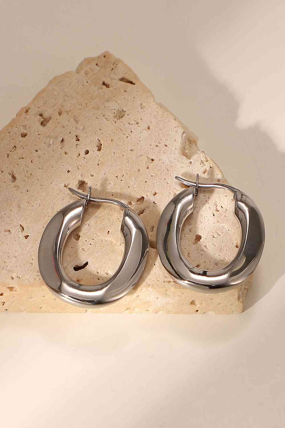 Oval Hoop Earrings Fashion Lux Shop