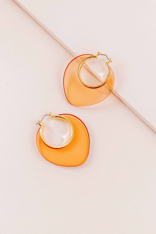 Leaf Hoop Earrings Fashion Lux Shop