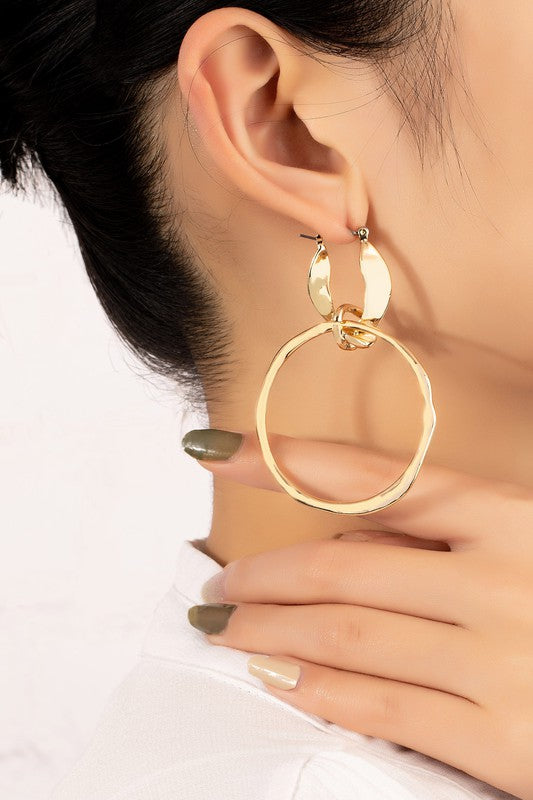 Hoop drop earrings Fashion Lux Shop