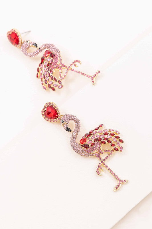 Pink Flamingo Drop Earrings Fashion Lux Shop