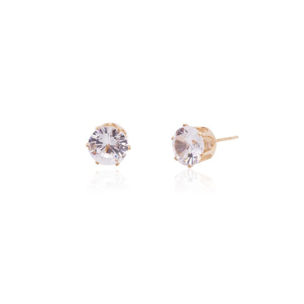 CUBIC ZIRCONIA STUD EARRINGS Fashion Lux Shop