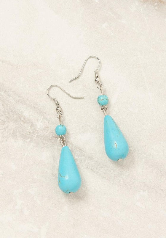 DROP TURQUOISE EARRING Fashion Lux Shop