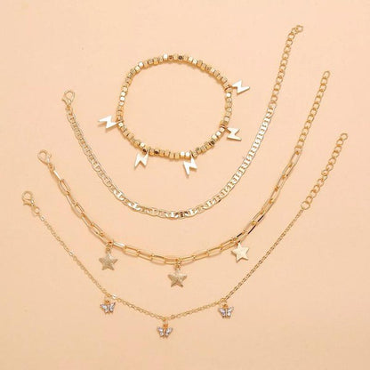 Butterfly Star Anklet Set Fashion Lux Shop