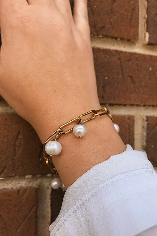 Pearl Chain Bracelet Fashion Lux Shop