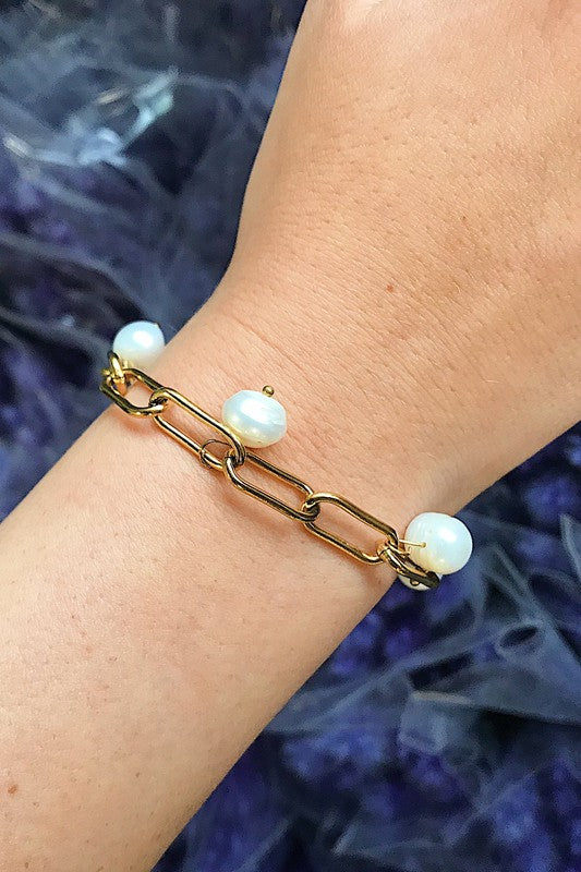 Pearl Chain Bracelet Fashion Lux Shop