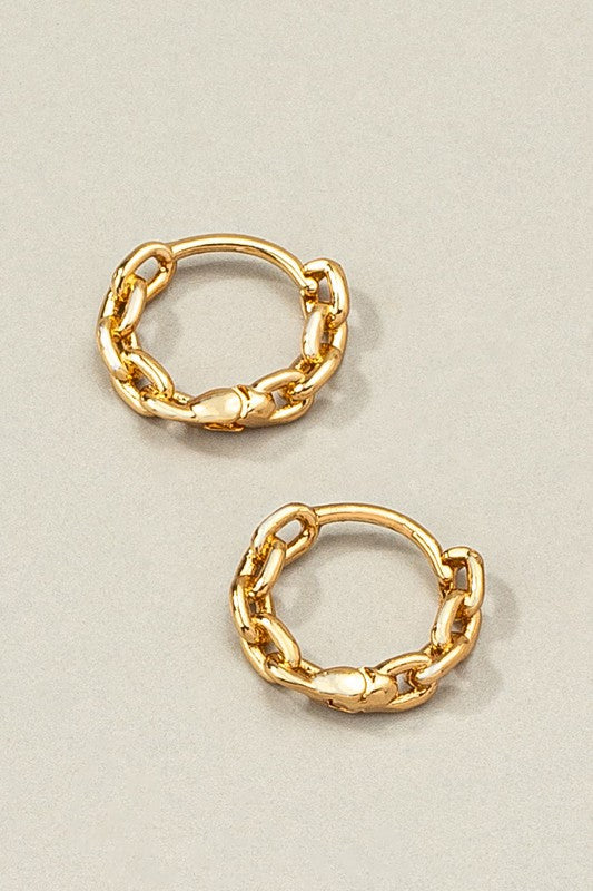 Chain style hoop earrings Fashion Lux Shop