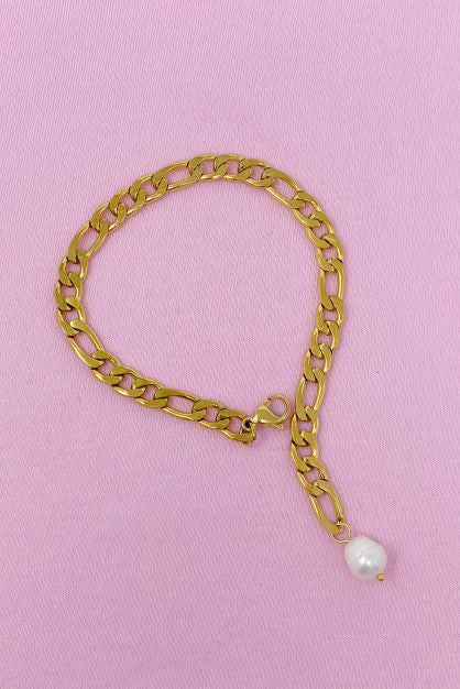 Cuban Link Pearl Bracelet Fashion Lux Shop