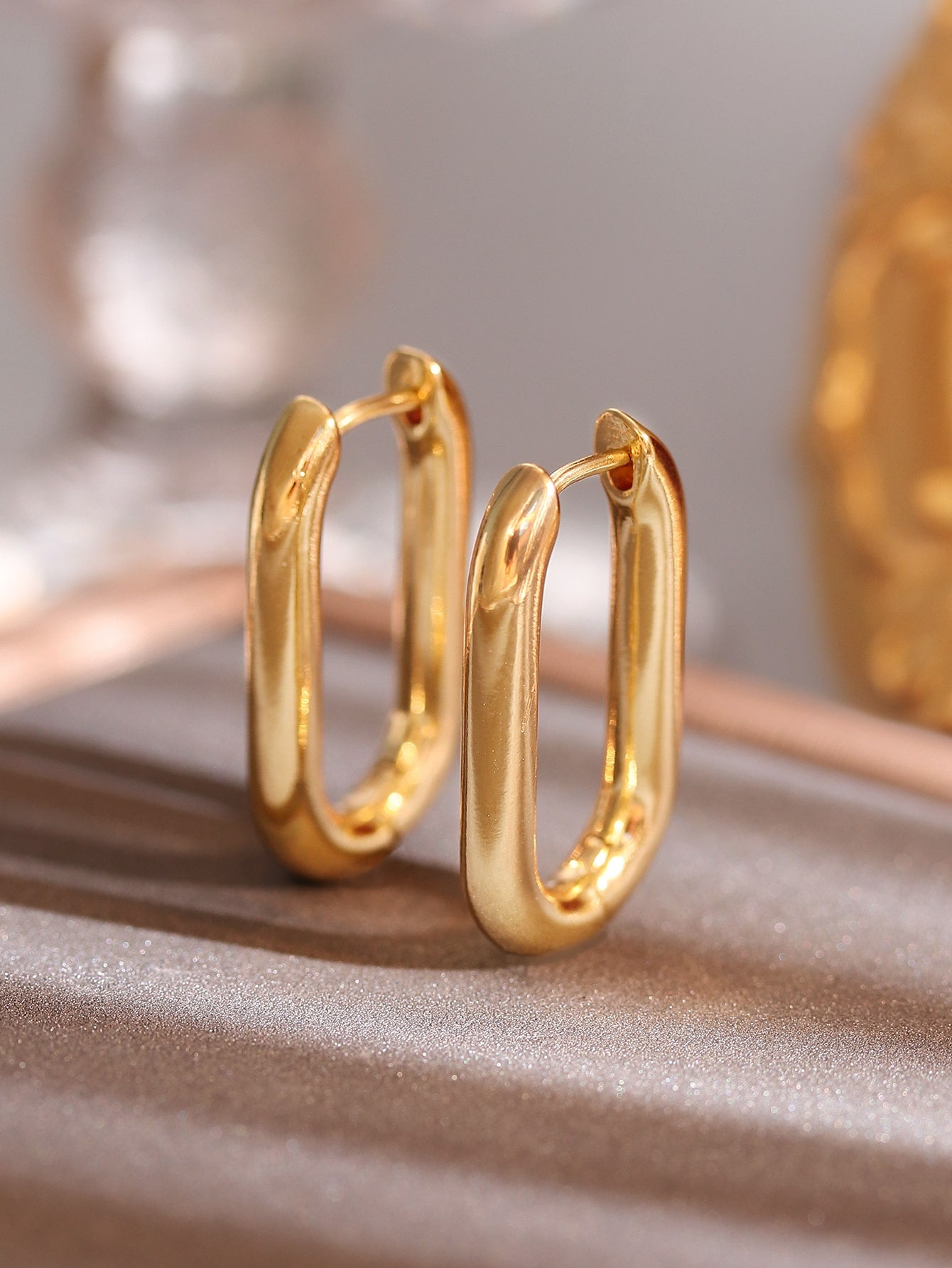 Geometric Hoop Earrings Fashion Lux Shop