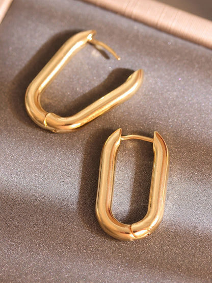 Geometric Hoop Earrings Fashion Lux Shop