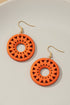 Circle Wood style drop earrings Fashion Lux Shop