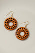 Circle Wood style drop earrings Fashion Lux Shop