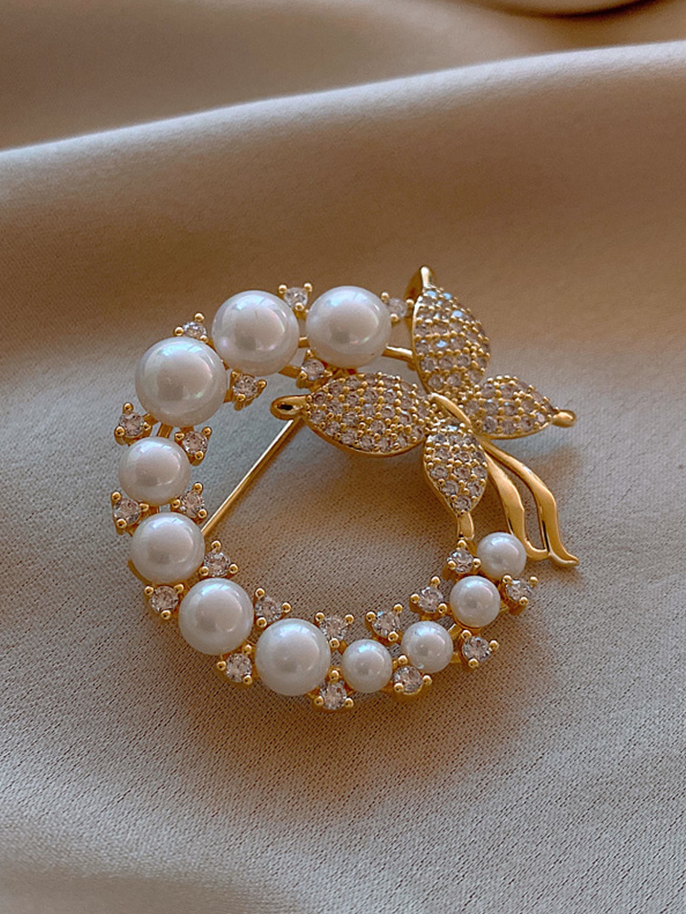 Pearl And Rhinestone Brooches Fashion Lux Shop