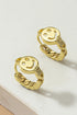 Happy face hoop earrings Fashion Lux Shop