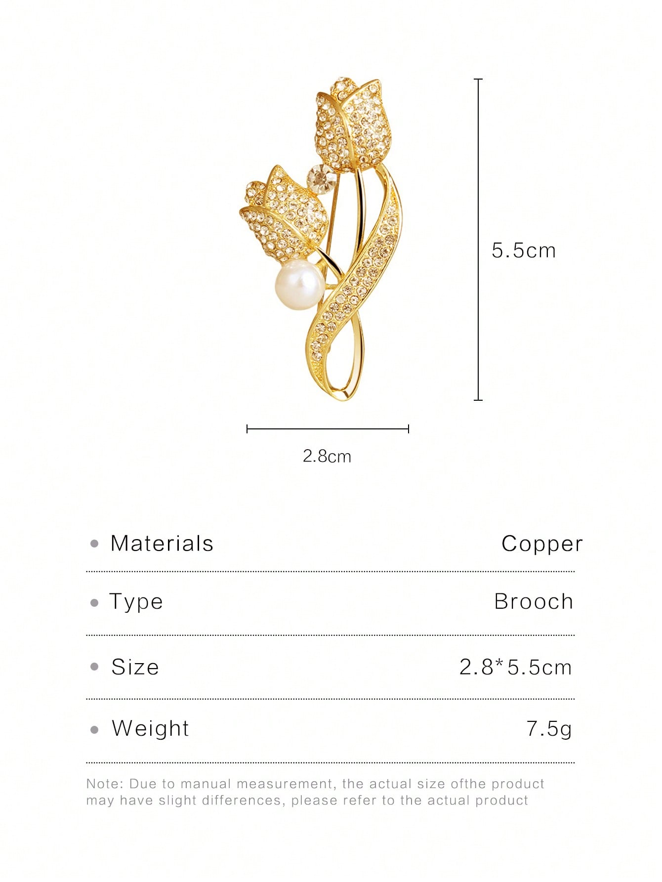 Blossom Rhinestone Brooch Fashion Lux Shop