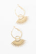 Palm Drop Hoop Earrings Fashion Lux Shop