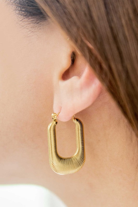 Gold Hoop Earrings Fashion Lux Shop