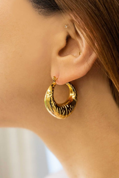 Croissant Hoop Earrings Fashion Lux Shop