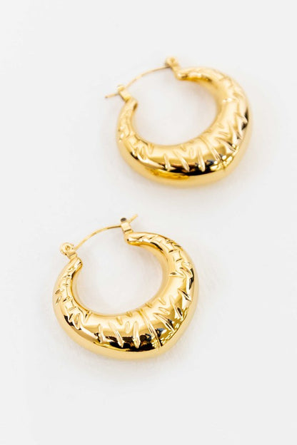 Croissant Hoop Earrings Fashion Lux Shop