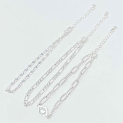 Chain Anklet, Set of 3 Fashion Lux Shop