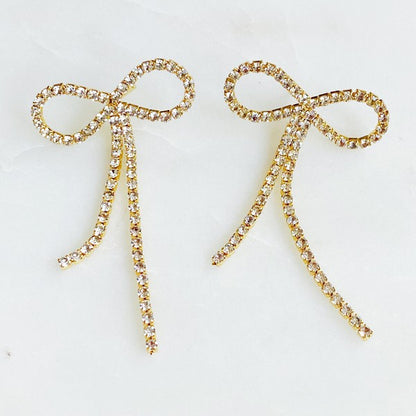 Bow Earrings Fashion Lux Shop