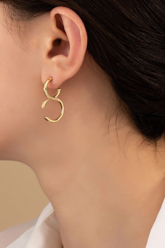 Double C hoop earrings Fashion Lux Shop