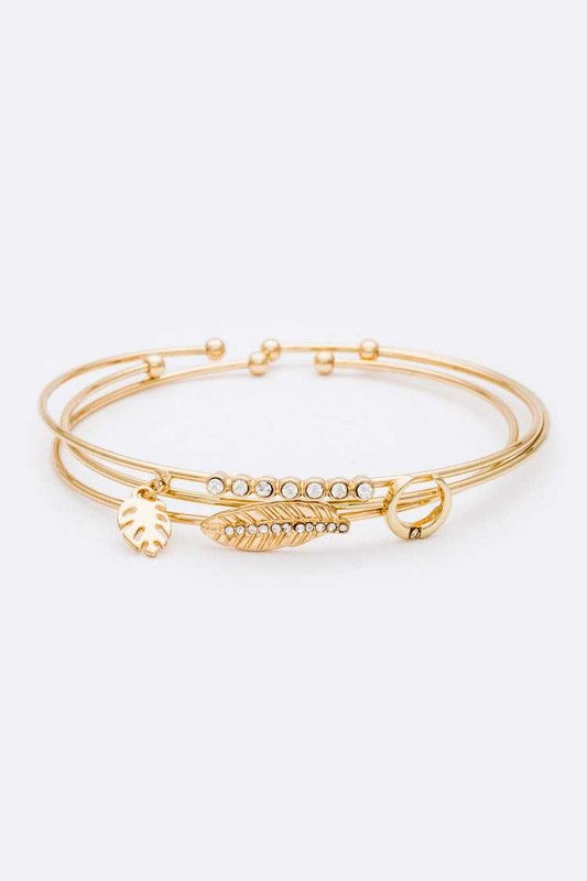 Leaf Horn Bangle Fashion Lux Shop