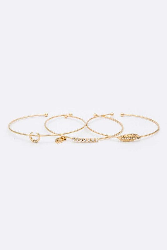 Leaf Horn Bangle Fashion Lux Shop