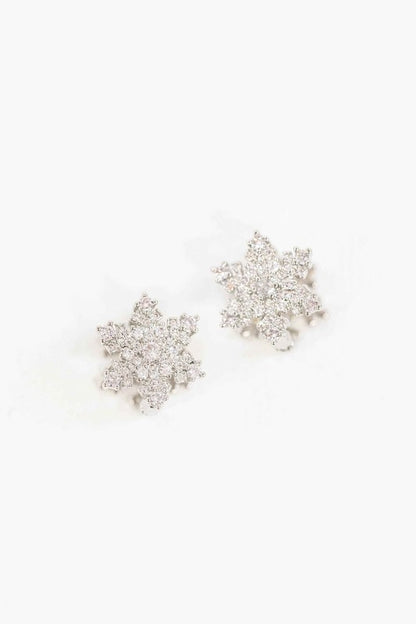 Snowflake Hoop Earrings Fashion Lux Shop