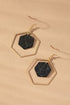 Hexagon hoop stone drop earrings Fashion Lux Shop