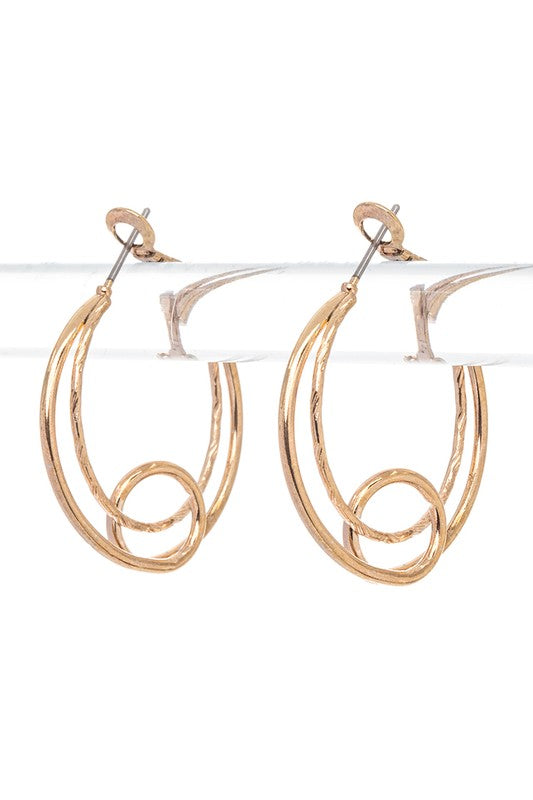 Double Wired Hoop Earrings