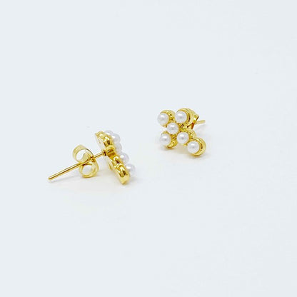 Cross Stud Earrings Fashion Lux Shop