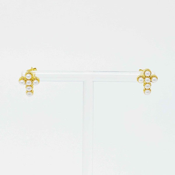 Cross Stud Earrings Fashion Lux Shop