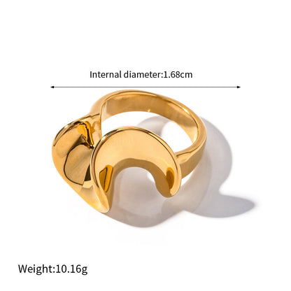 Noble ruffle ring 18K Fashion Lux Shop