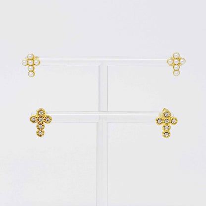 Cross Stud Earrings Fashion Lux Shop